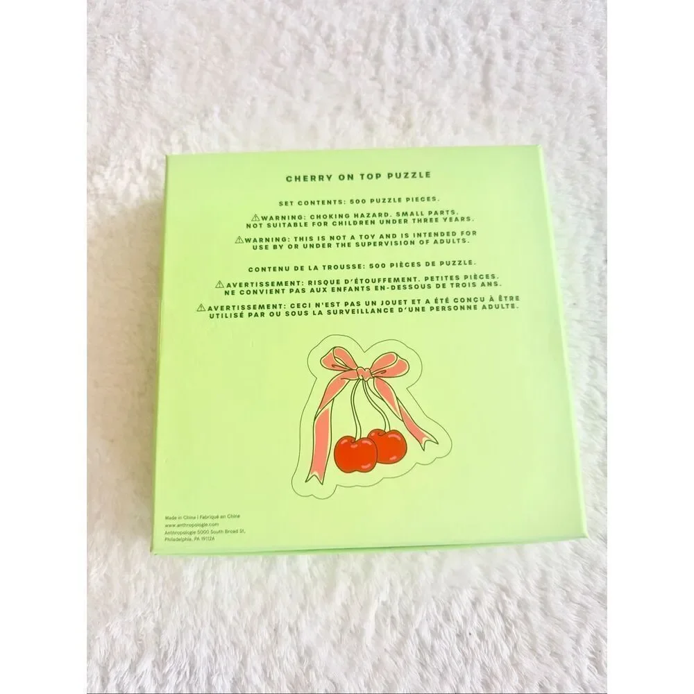 Anthropologie Cherry On Top 500-Piece Puzzle – Pastel Green